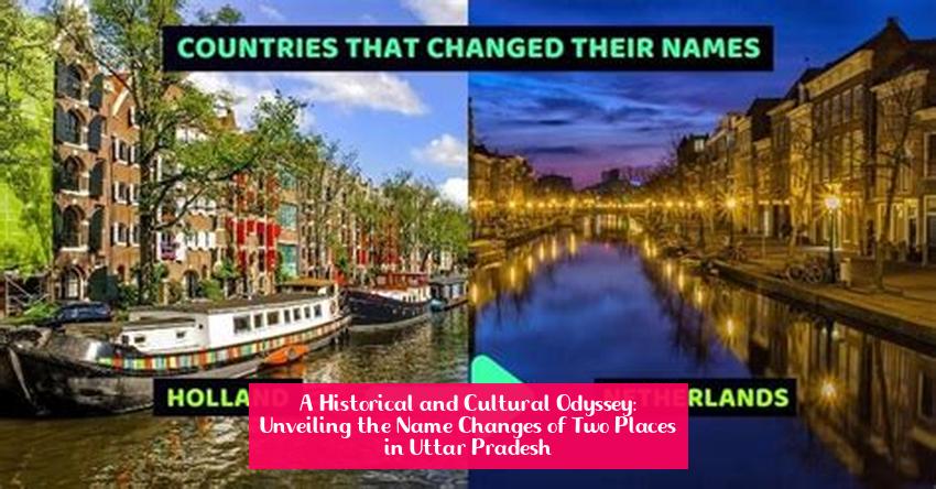A Historical and Cultural Odyssey: Unveiling the Name Changes of Two Places in Uttar Pradesh