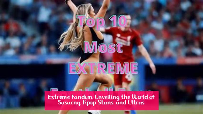 Extreme Fandom: Unveiling the World of Sasaeng, Kpop Stans, and Ultras