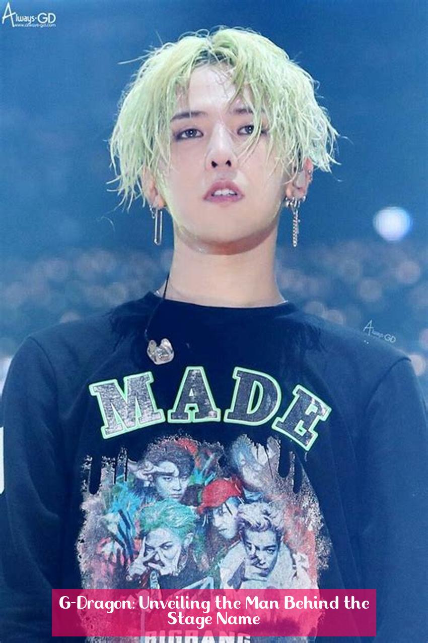G-Dragon: Unveiling the Man Behind the Stage Name