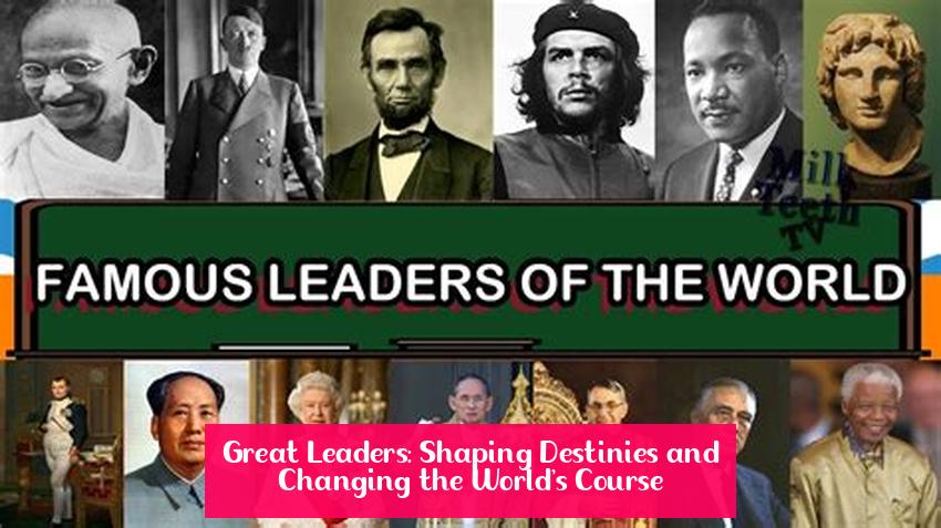 Great Leaders: Shaping Destinies and Changing the World's Course