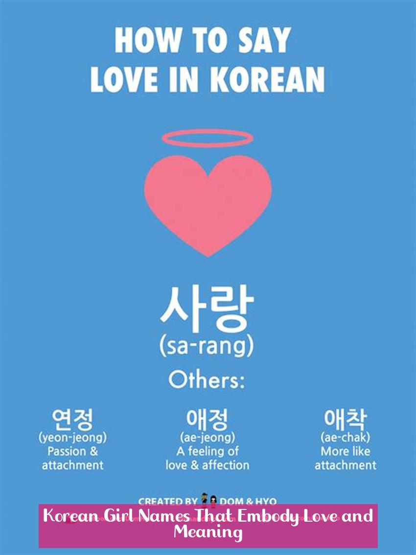 Korean Girl Names That Embody Love and Meaning