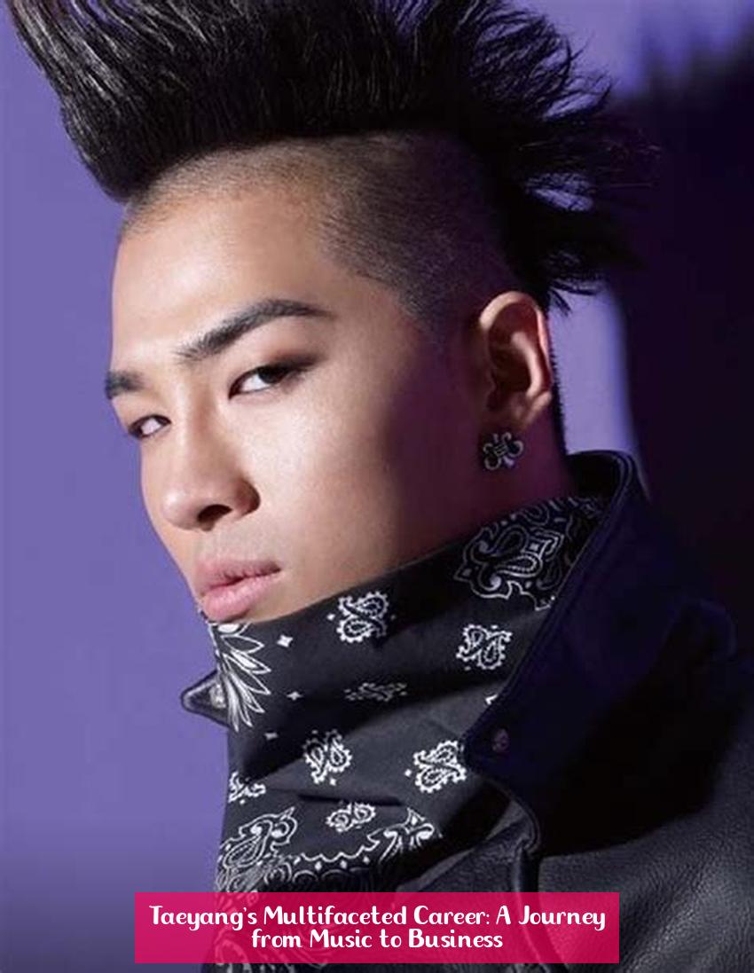 Taeyang's Multifaceted Career: A Journey from Music to Business