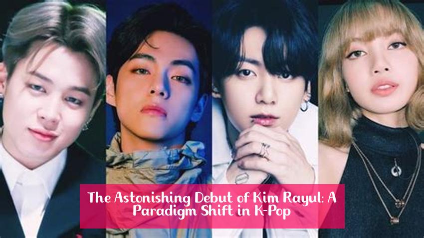 The Astonishing Debut of Kim Rayul: A Paradigm Shift in K-Pop