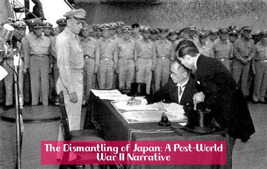 The Dismantling of Japan: A Post-World War II Narrative