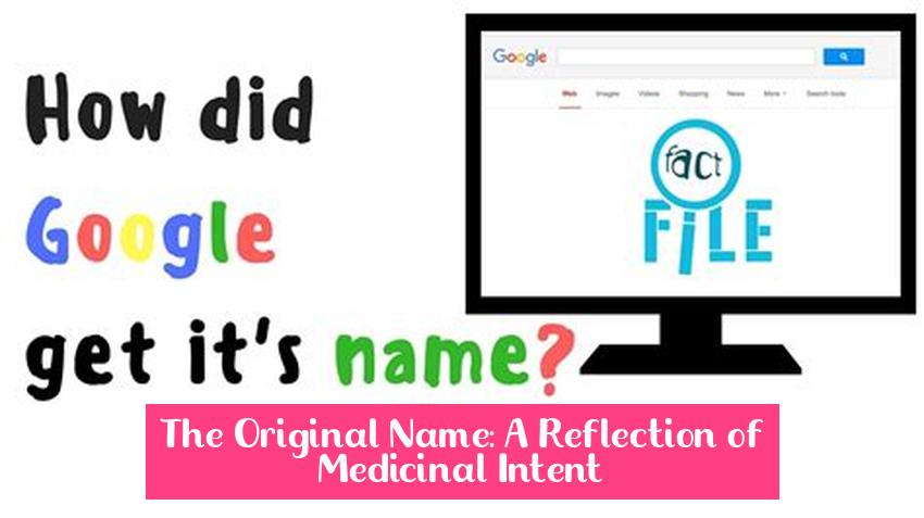 The Original Name: A Reflection of Medicinal Intent