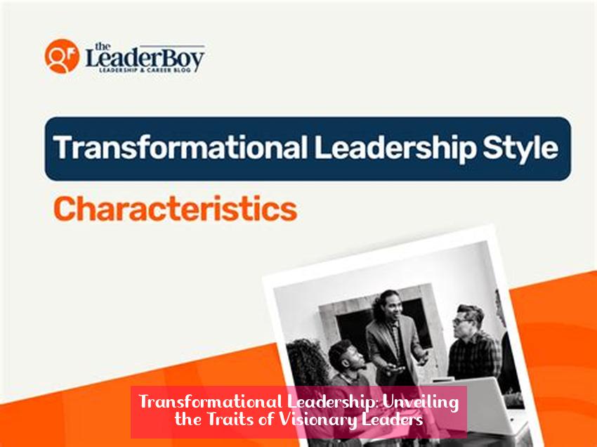 Transformational Leadership: Unveiling the Traits of Visionary Leaders