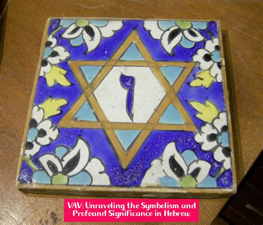 VAV: Unraveling the Symbolism and Profound Significance in Hebrew