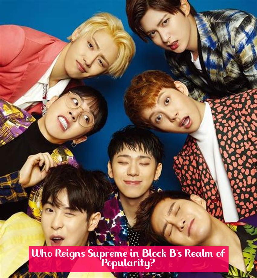 Who Reigns Supreme in Block B's Realm of Popularity?